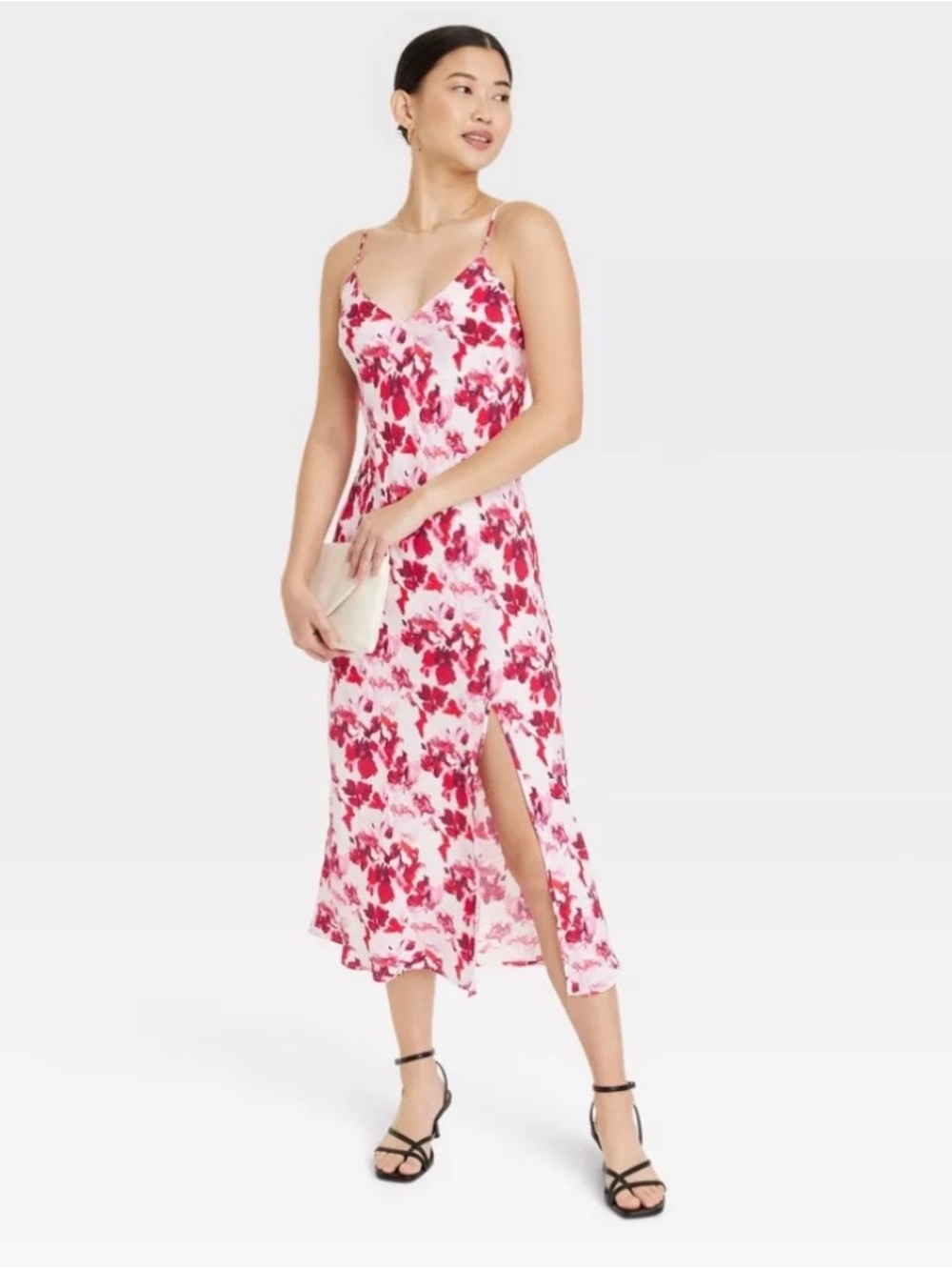 a new day  Floral Slip Midi Dress